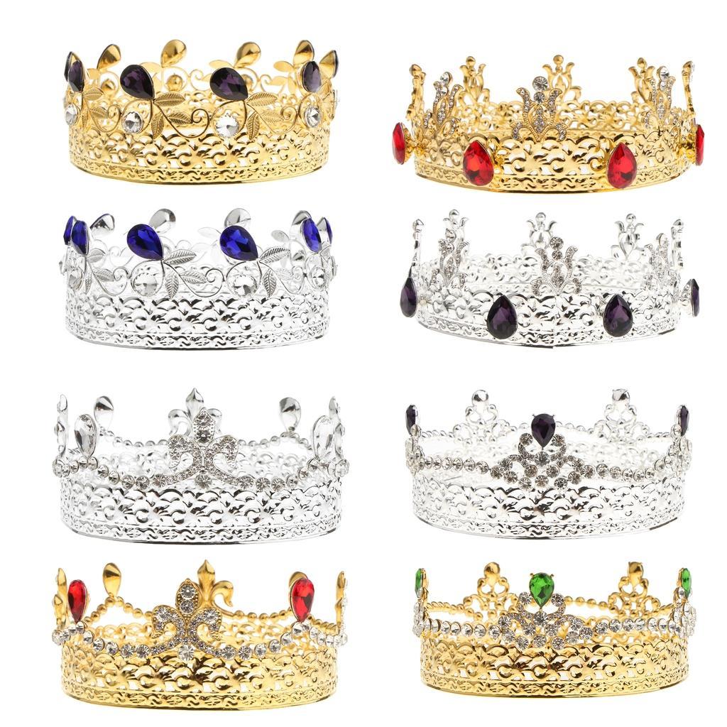 Baroque Style Rhinestones Tiara Bridal Wedding Prom Crown Headband Golden A