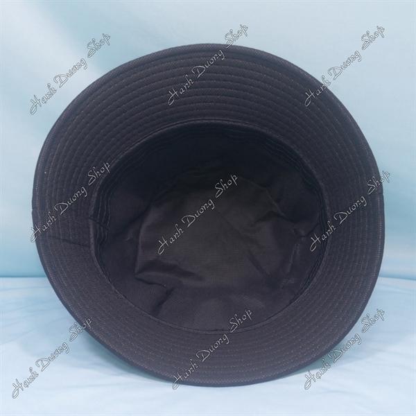 Nón tai bèo mũ bucket vành nhỏ thêu chữ Xinh gái không phải cãi - Đen