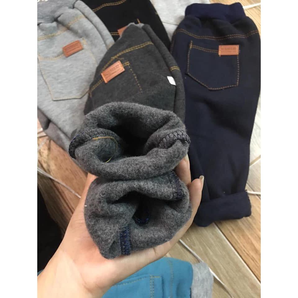 Quần lót lông giả jean cho bé trai bé gái size 8- 18kg