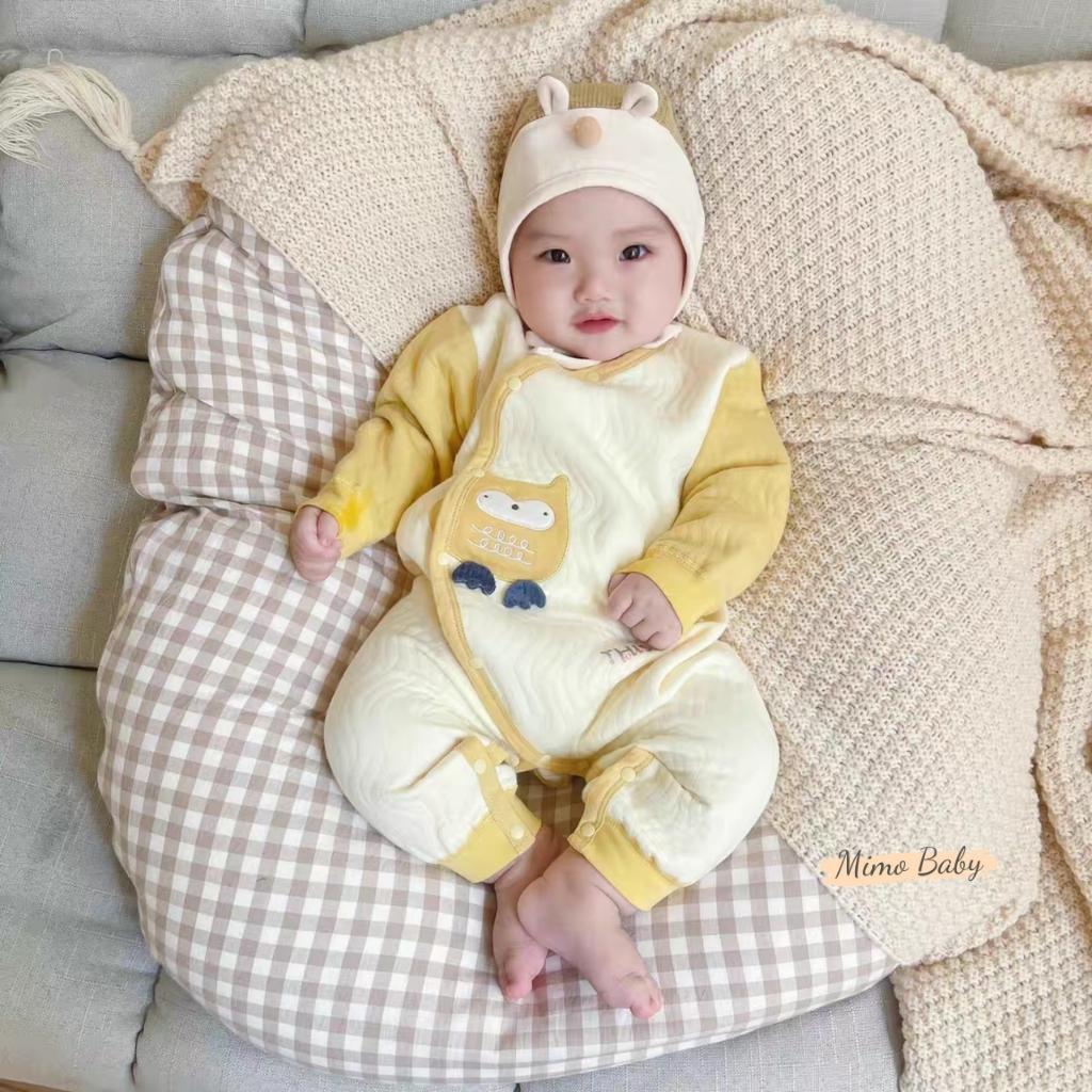 Mũ nón cotton buộc dây tai thỏ mũi bông dễ thương cho bé MD187 Mimo Baby