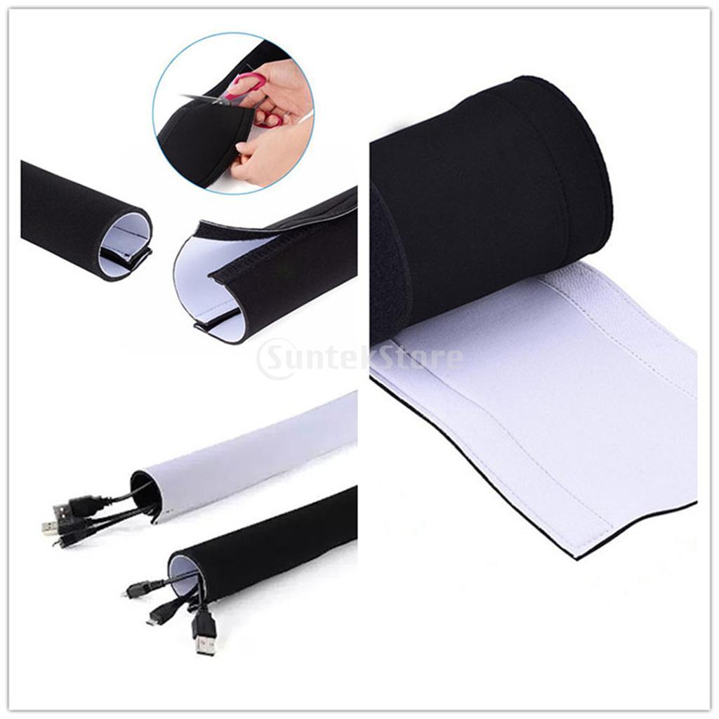 59inch Neoprene Cable Management Sleeves Organizer DIY