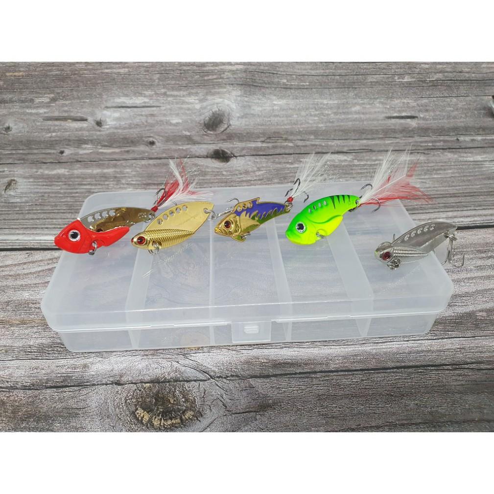Bộ Combo Mồi Lure Cá Sắt Đa Dạng Kèm Hộp Đựng