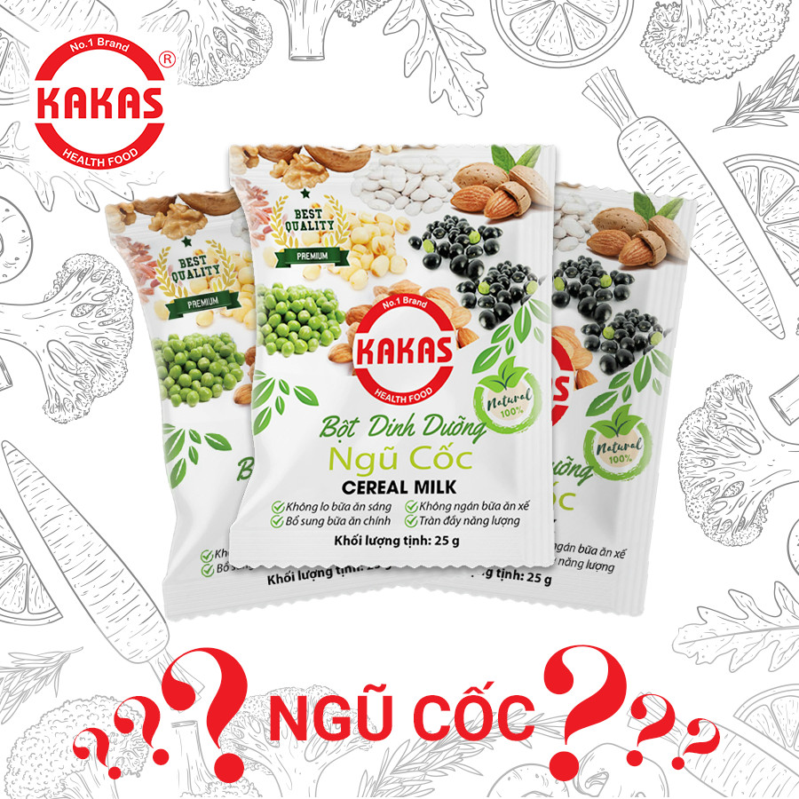 Sữa Bột Ngũ Cốc Dinh Dưỡng Kakas (250g x 10 gói)