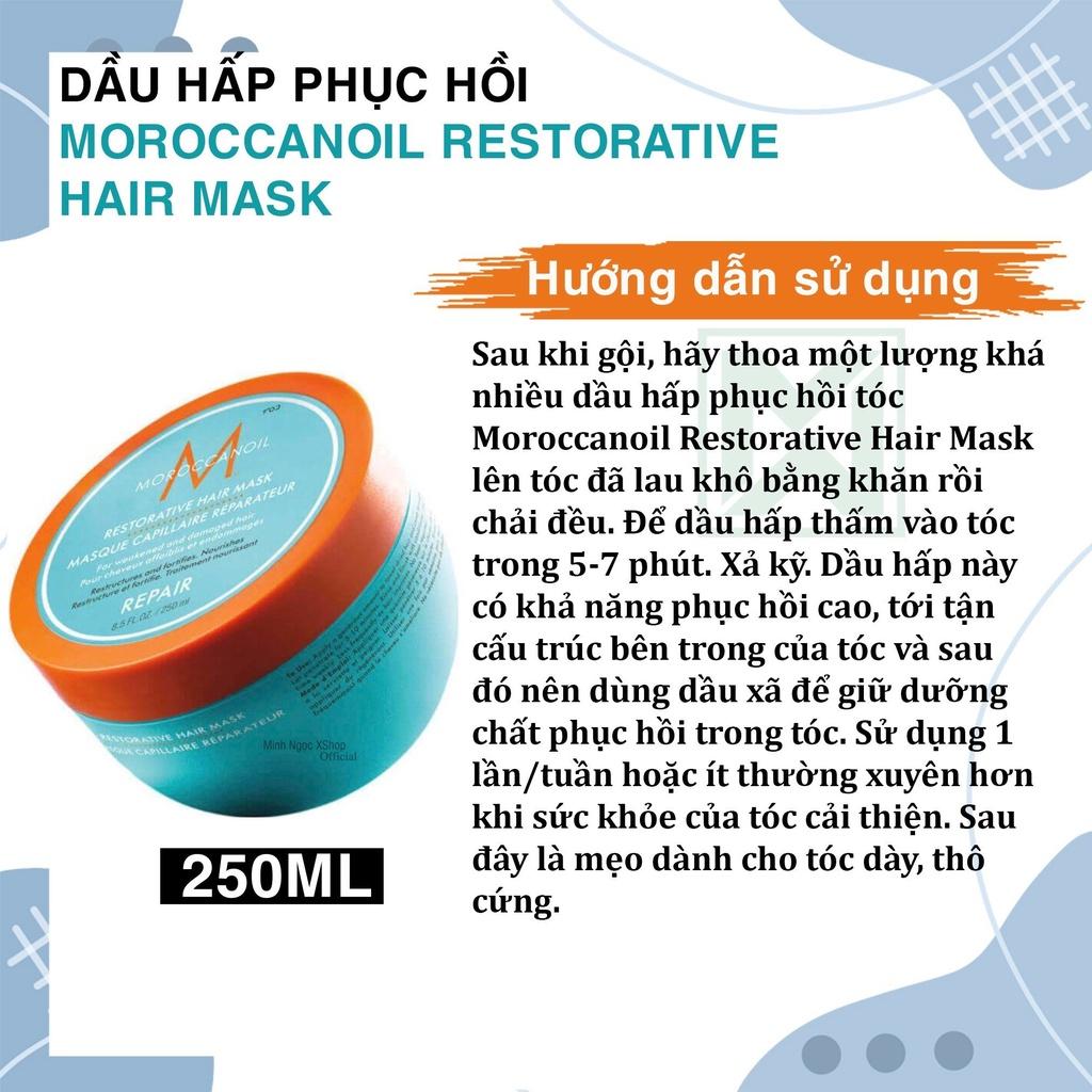 Dầu hấp phục hồi Moroccanoil Restorative Hair Mask 250ML - 500ML chính hãƞg + Kèm gội xã gói Karseell Mini 15ml*2