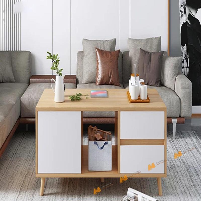 Made in VN Bàn trà hiện đại kiểu dáng nhỏ gọn bằng gỗ mdf 17mm công ty Mộc Phát độ bền trên 30 năm AN073