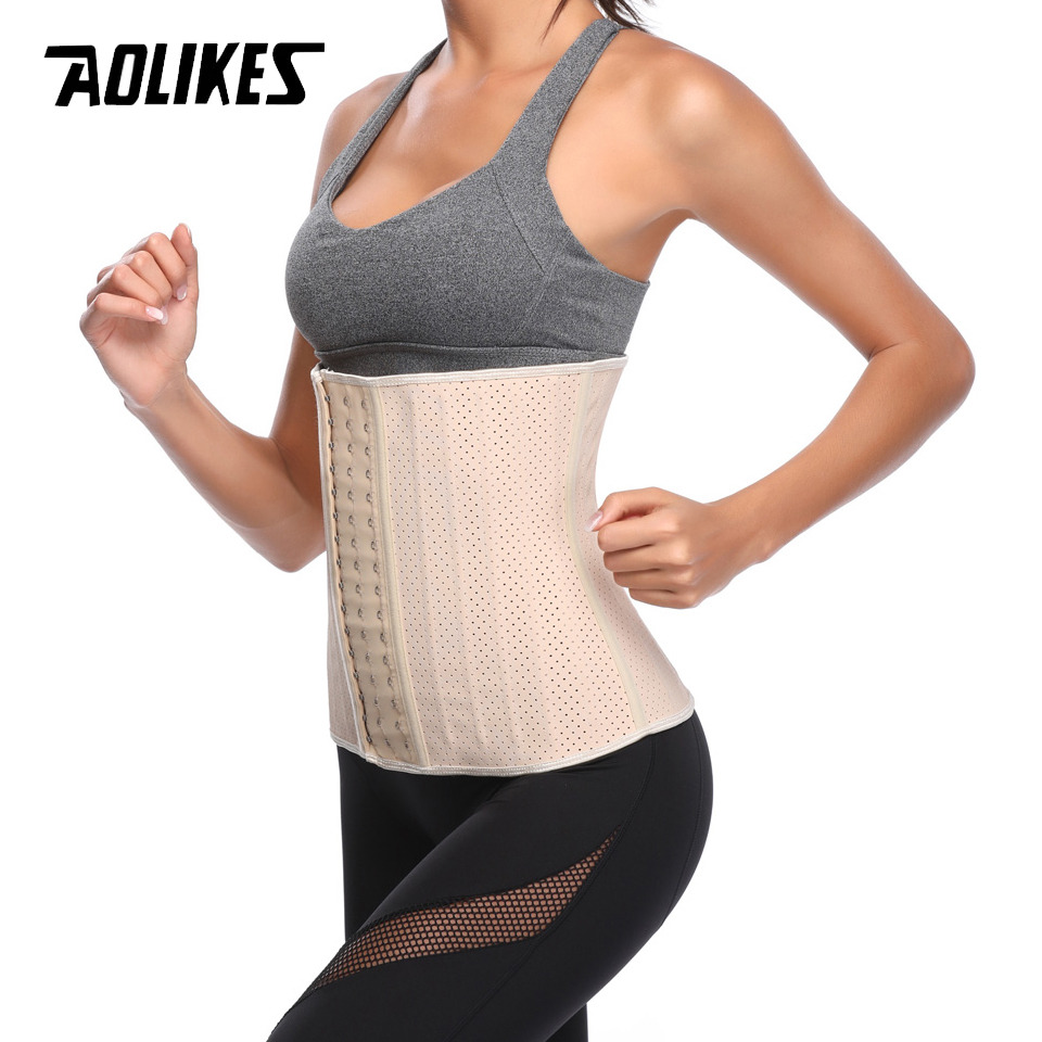 Đai nịt bụng Latex 25 khung thép định hình vòng eo AOLIKES A-5025