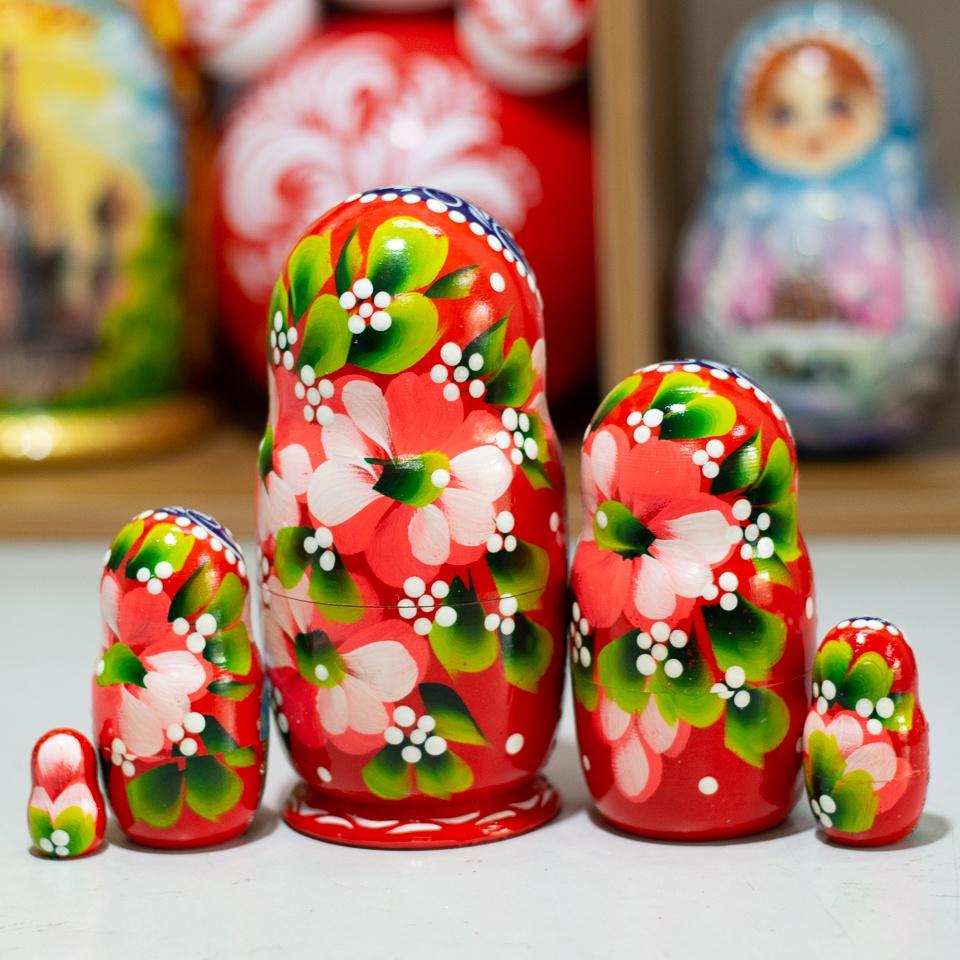 BỘ BÚP BÊ NGA MATRYOSHKA 5 LỚP 15CM VÀ 18CM HOA VĂN "PHONG CẢNH MATXCOVA" CỰC ĐẸP VÀ SANG TRỌNG, ĐỘC ĐÁO