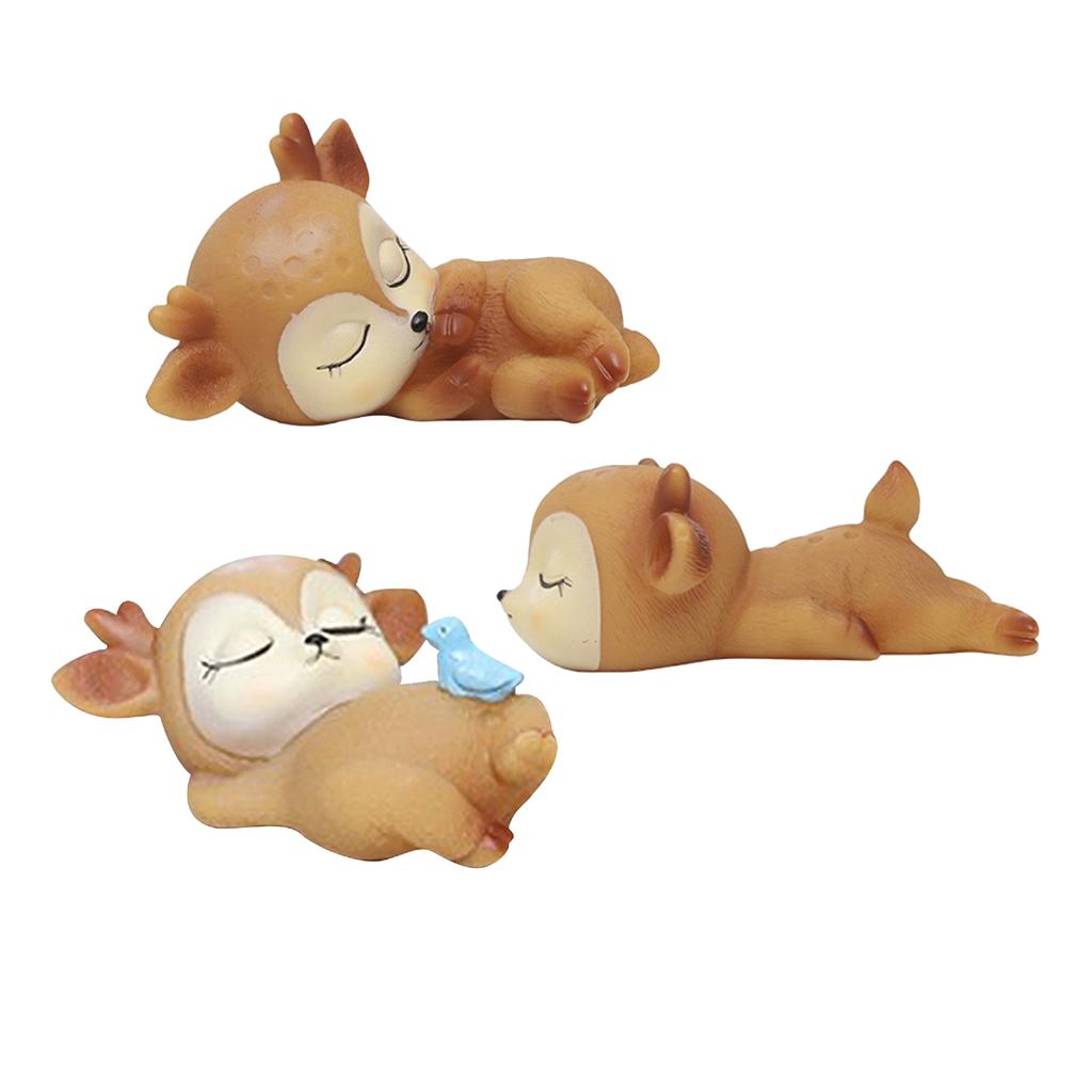 3 Xlovely Rào Đồ Trang Trí Ốp Kawaii Ngủ Động Vật Bé Trang Trí