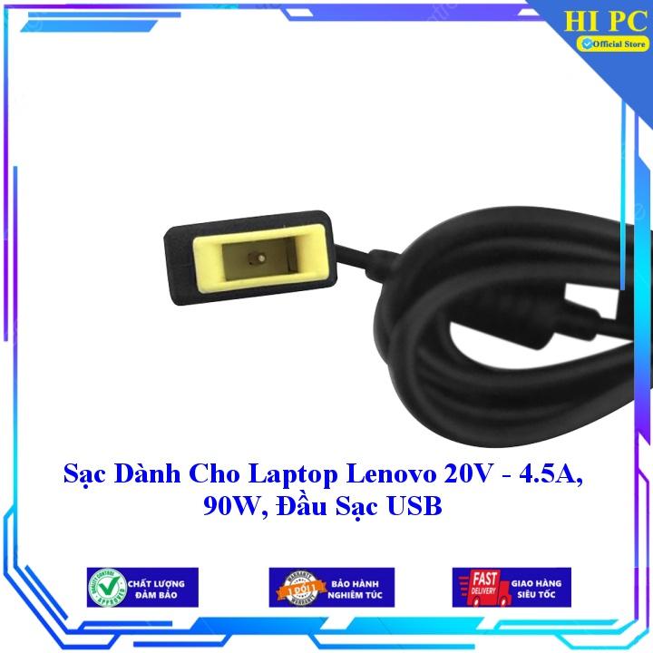 Sạc Dành Cho Laptop Lenovo 20V - 4.5A 90W Đầu Sạc USB - Hàng Nhập khẩu