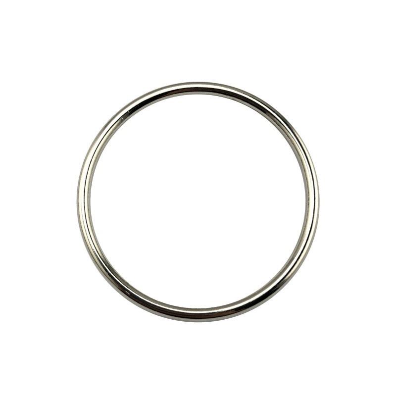 Vòng Đeo Thời Trang Màu Bạc Inox Sáng Đặc Nguyên Khối Cao Cấp 45mm - Inox Aluminum Ring For Men