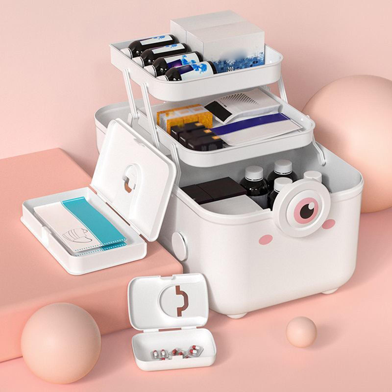 Medical First Aid Box Container First Aid Case with Handle for sports