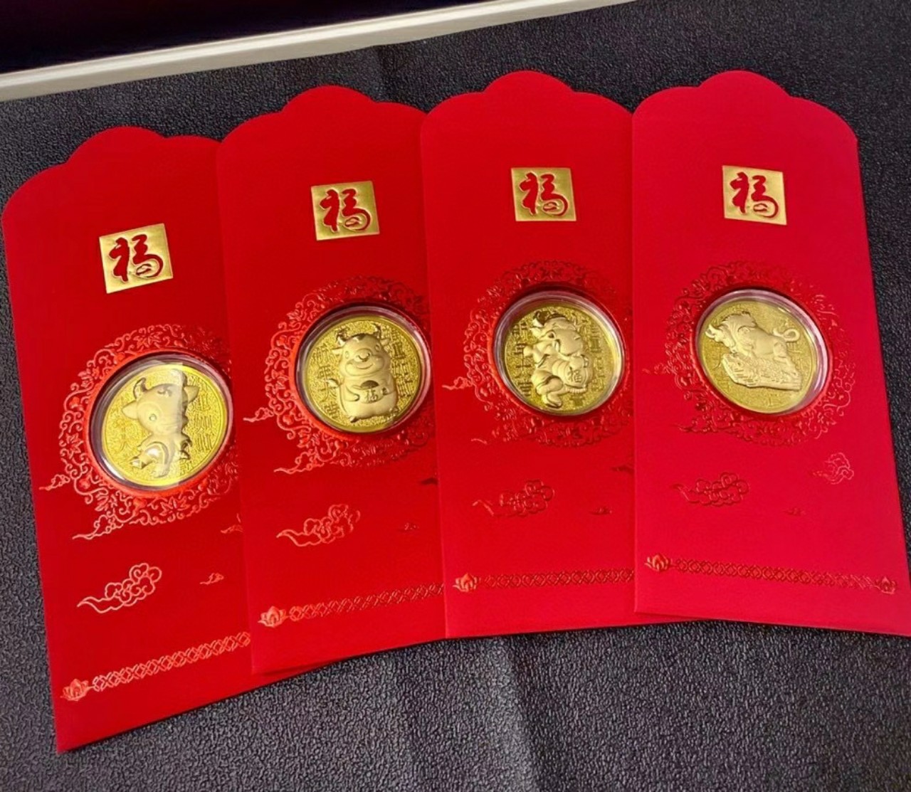 Bao Lì xì Kim Sửu vàng 24K 999