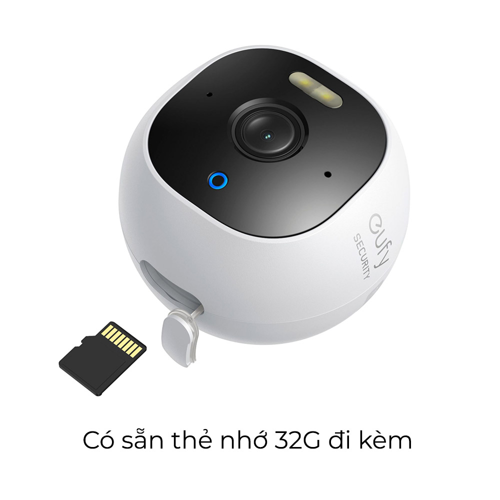 Camera ngoài trời eufy Outdoor Cam Pro 2K E220 chống nước IP67 có đèn chiếu đêm - Hàng Chính Hãng