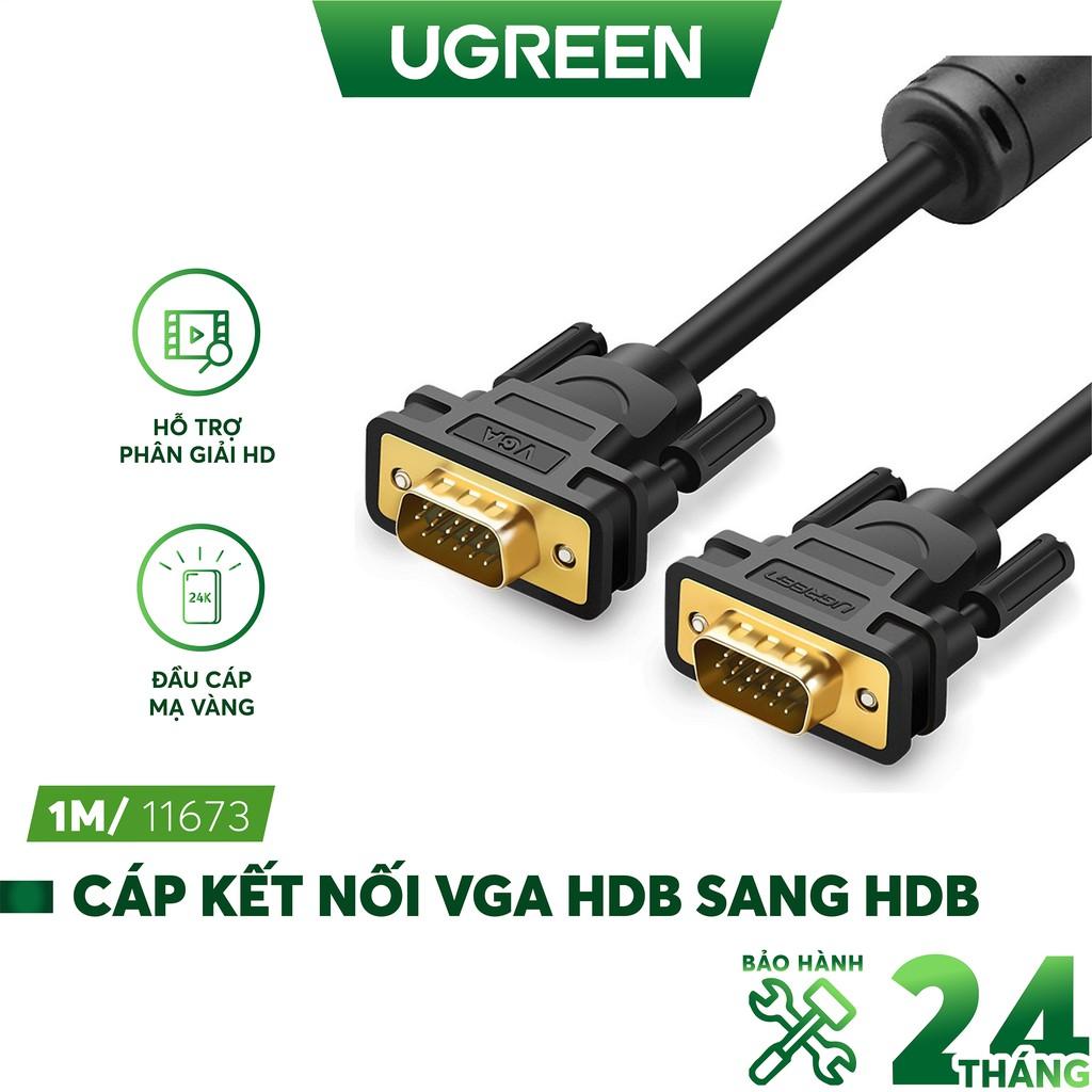 Dây VGA dùng cho máy tính bàn, hoặc kết nối từ máy tính sang màn hình, dài 1-30m UGREEN VG101 - Hàng chính hãng