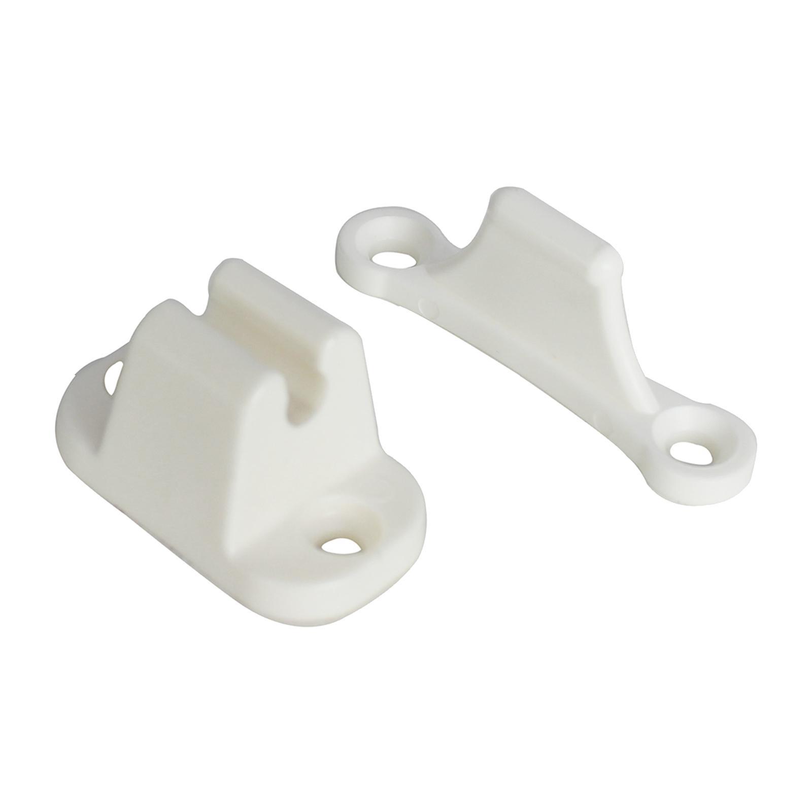 6xT Shape Nylon Door Stop Retainer for Camper RV Caravan Motorhome White
