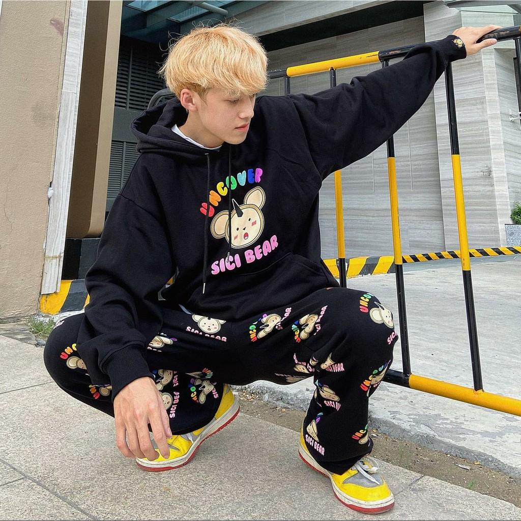 Áo Hoodie Nỉ Bông UNCOVER SICI BEAR Unisex