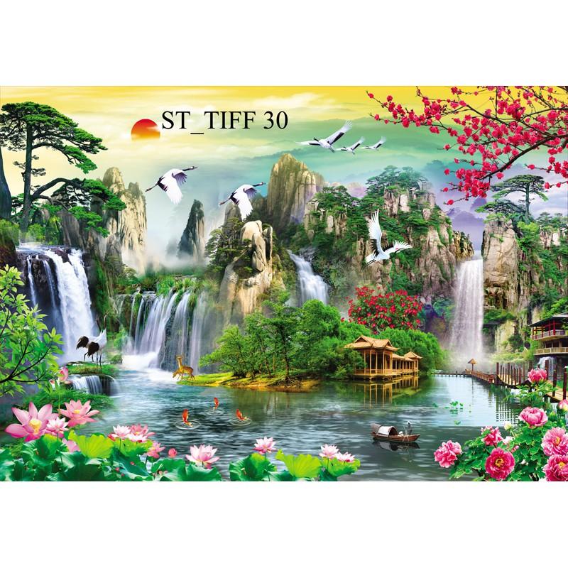 Tranh dán bể cá có keo sẵn nhiều kích thướt