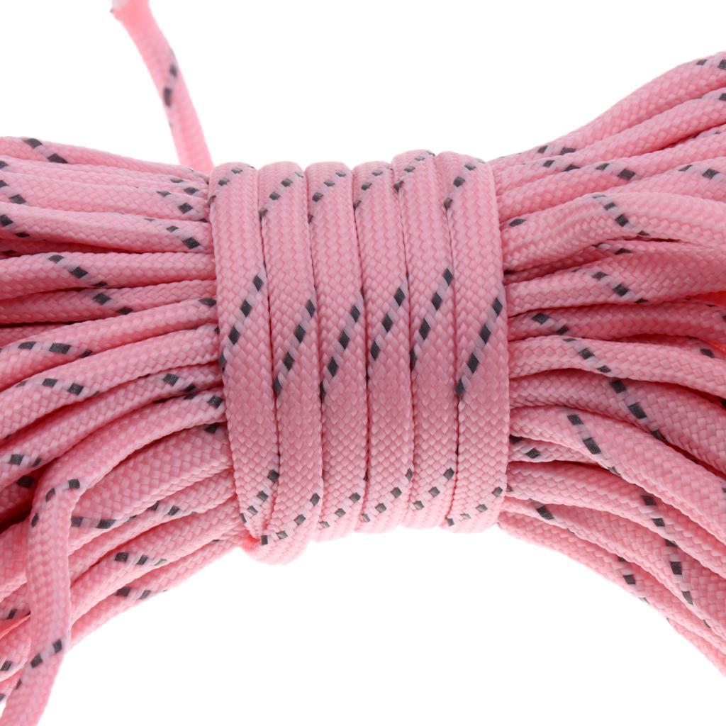 100FT 9 Core Strand Luminous Paracord Parachute Cord Reflective Rope - Choice of Color