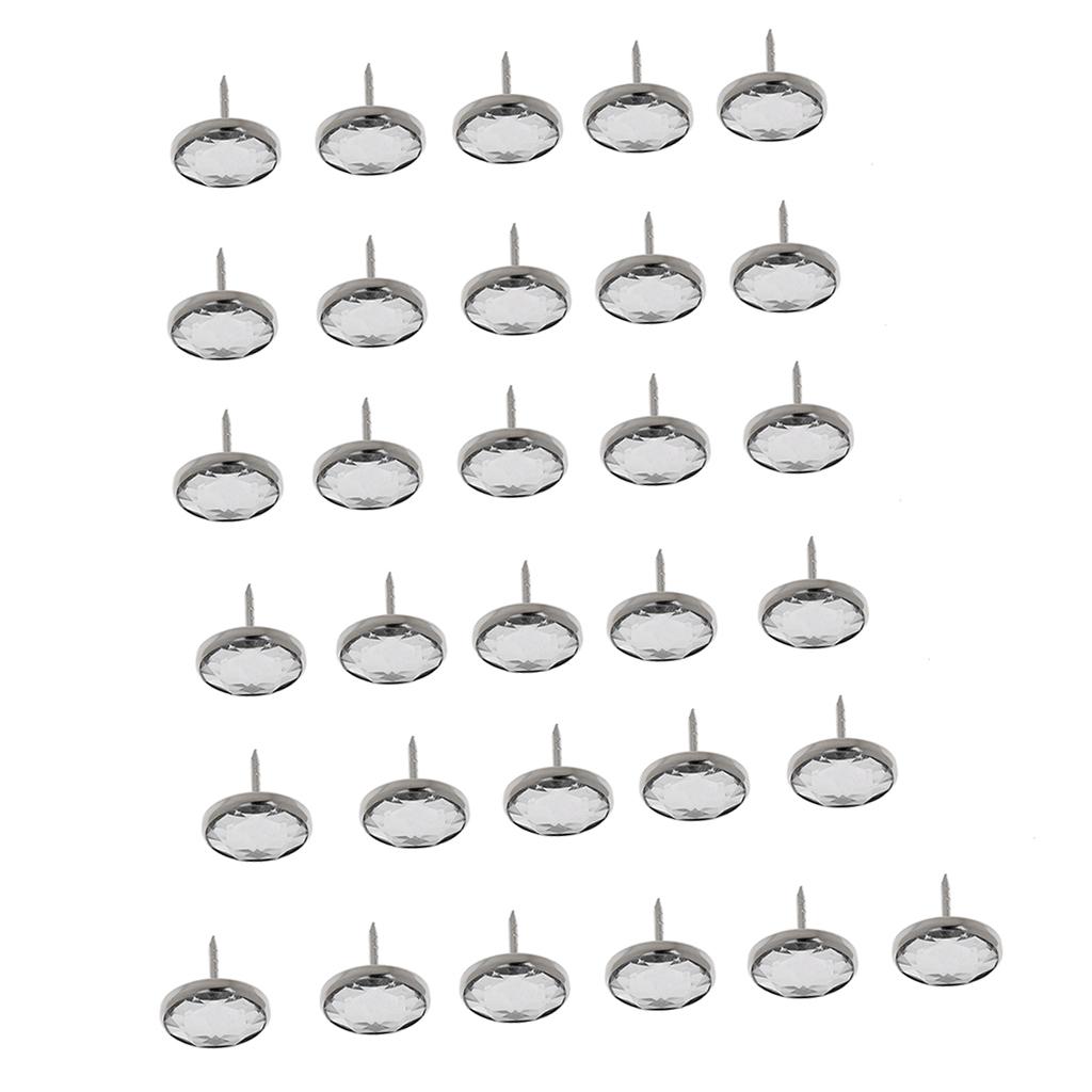 50x) Hải Đăng Pha Lê Nút Bấm Móng Tay cho Bọc Tủ Đầu Giường Sofa Ghế 20mm