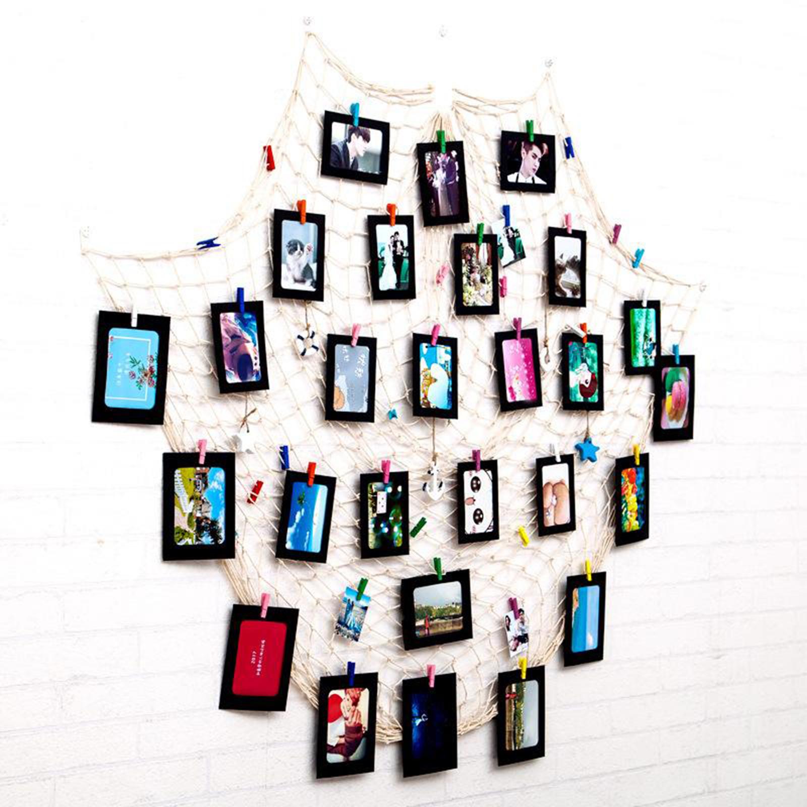 Paper Photo Picture Frame Display Craft Rope Clip Ornaments 30pcs 3in