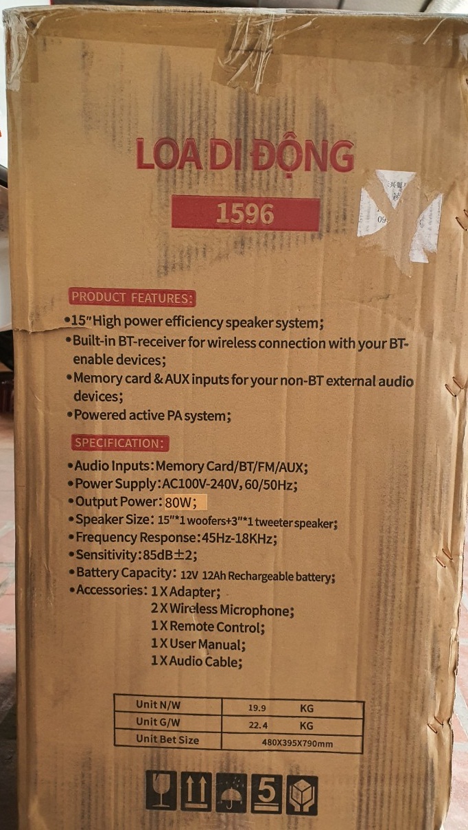 Loa kéo di động bass 40, loa kéo 4 tấc kèm 2 micro, hàng chất lượng cao cho âm thanh tuyệt đỉnh