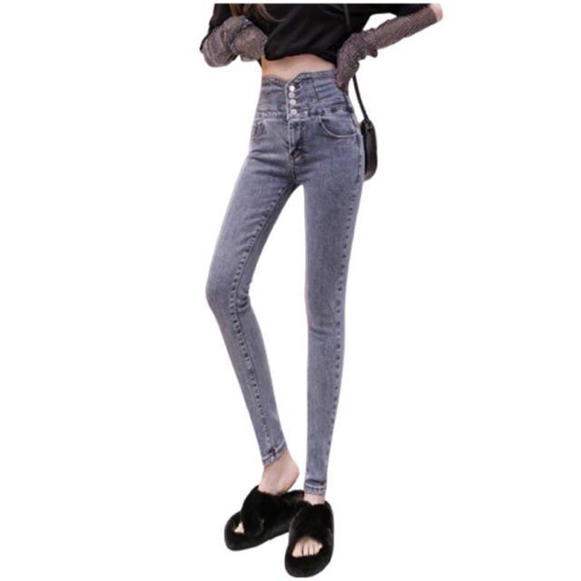 Quần jean nữ cao cấp thiết kế lưng cao ken bụng tôn dáng NP969