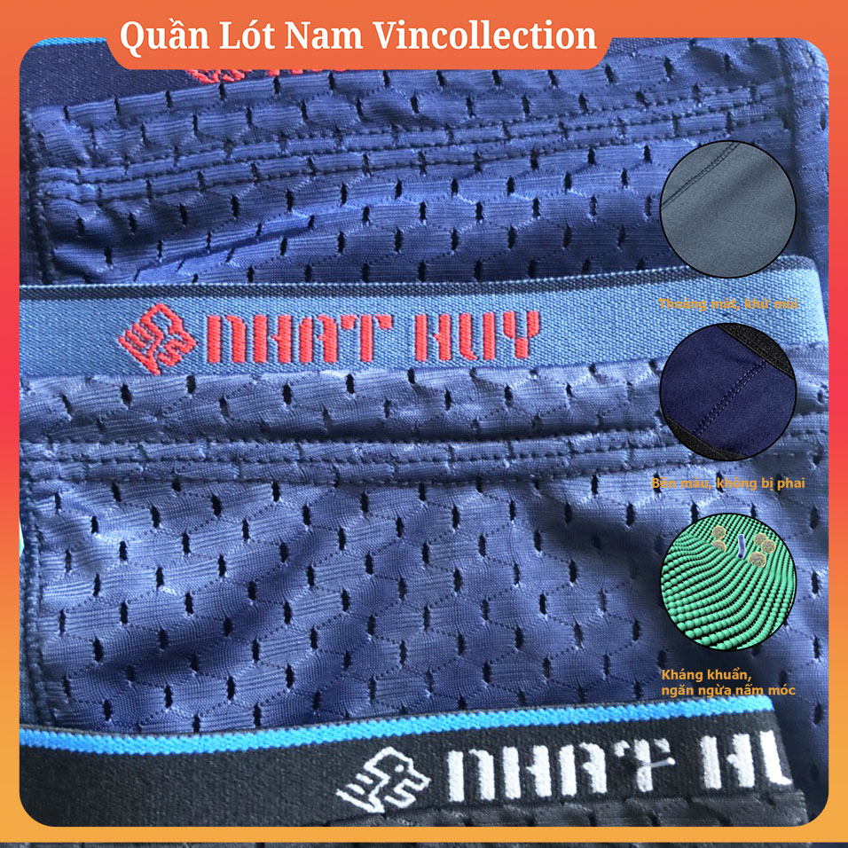 |Combo 4| Quần Lót Nam Đùi Nhật Huy Vải Lưới Lỗ To Thoáng Mát Cao Cấp Sịp Đùi Nam Combo quần lót nam đùi boxer bảng to thun lạnh cao cấp Đồ lót của nam đùi sexy lưng to học sinh cao cấp - Quần Lót Nam Vincollection