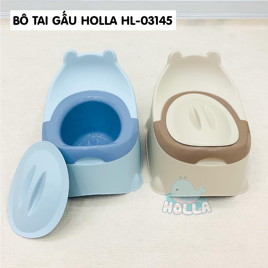 Bô ngồi có nắp đậy tai gấu HOLLA - dễ dàng tháo lắp, lau chùi vệ sinh