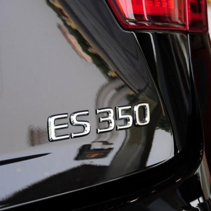 Decal tem chữ ES350 inox dán đuôi xe ô tô Lexus G100405