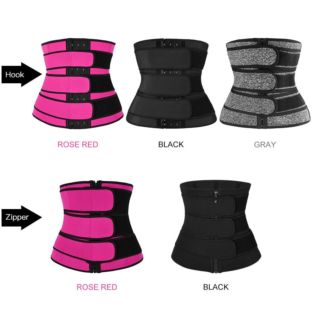 Đai nịt bụng với 9 xương thép thích hợp có thê điều chỉnh đóng băng với 3 hàng móc và mắt đóng phía trước