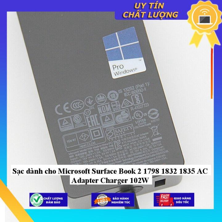 Sạc dùng cho Microsoft Surface Book 2 1798 1832 1835 AC Adapter Charger 102W - Hàng Nhập Khẩu New Seal