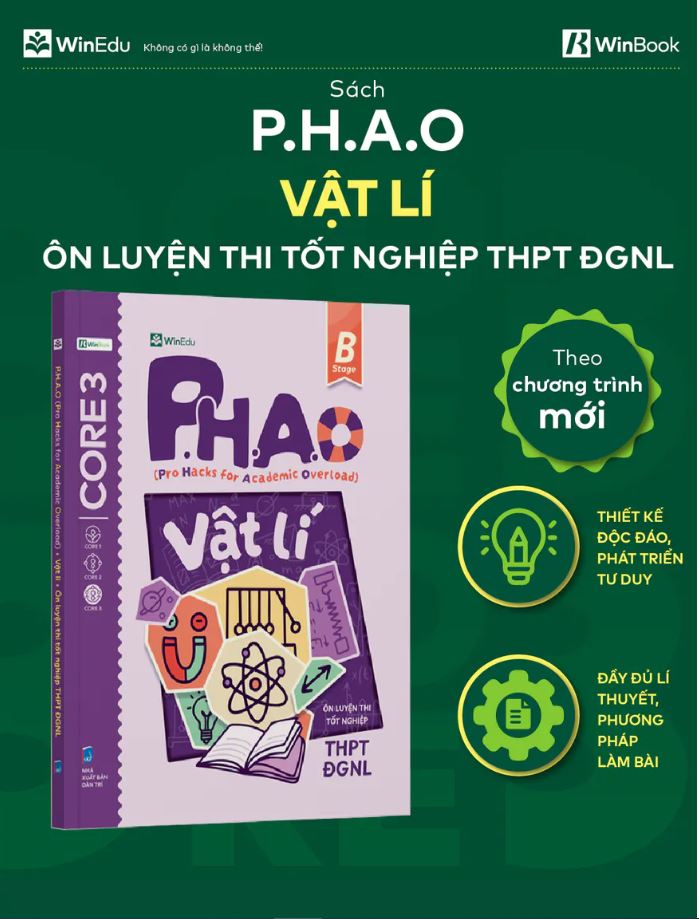 P.H.A.O (Pro Hacks for Academic Overload) Vật Lý Ôn luyện thi tốt nghiệp THPT ĐGNL - WinEdu