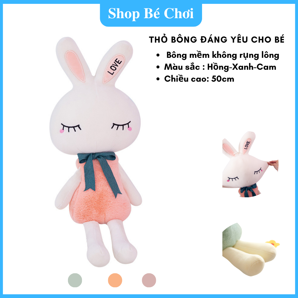 Thỏ Bông - Thú Bông Đáng Yêu Cho Bé - Cỡ Lớn 50Cm