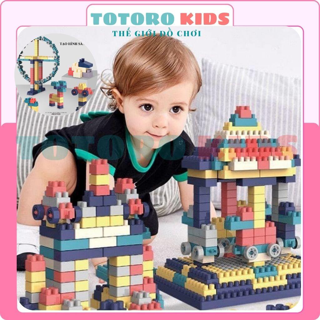 Bộ đồ chơi xếp hình lắp ráp 520 chi tiết phát triển trí tuệ sáng tạo cho bé