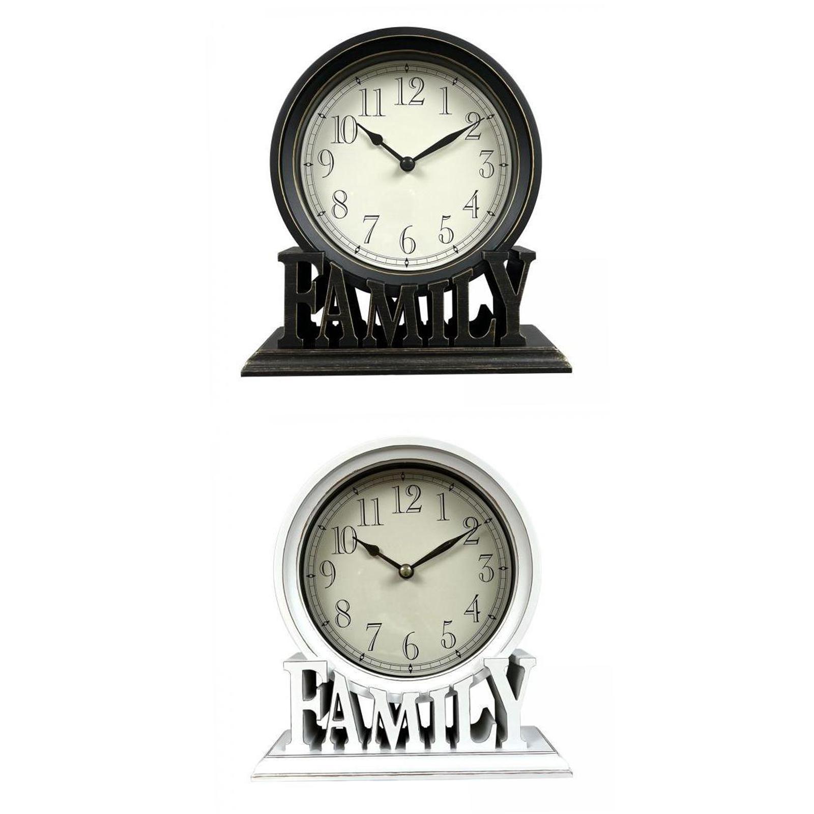2x Round Table Clock Decorative Silent Kitchen Decor