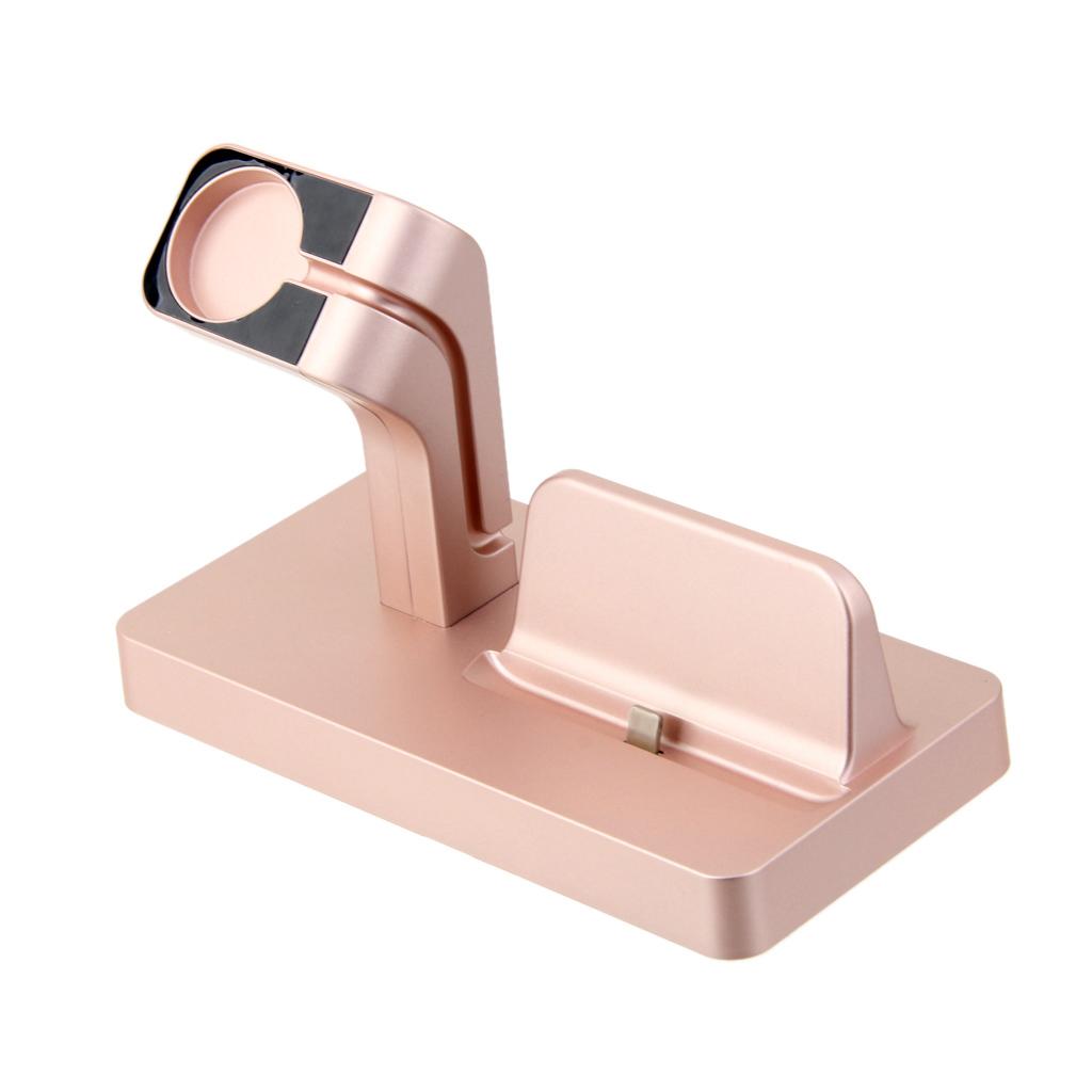 2x 2 in 1 Charging Dock Station Holder Stand For iWatch iPhone Charger