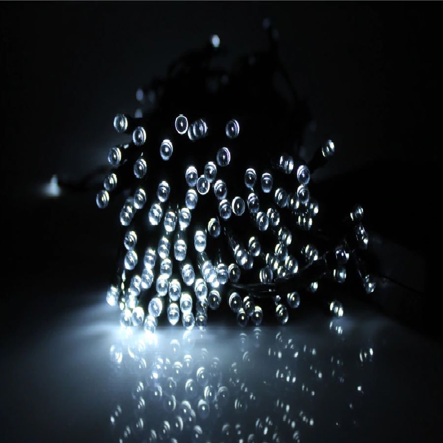 Đèn nháy năng lượng mặt trời 200 led - ánh sáng trắng
