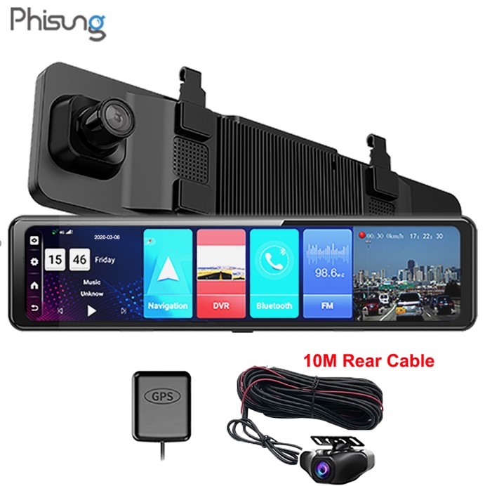 Camera hành trình xe hơi gương PHISUNG Z70, RAM 2GB