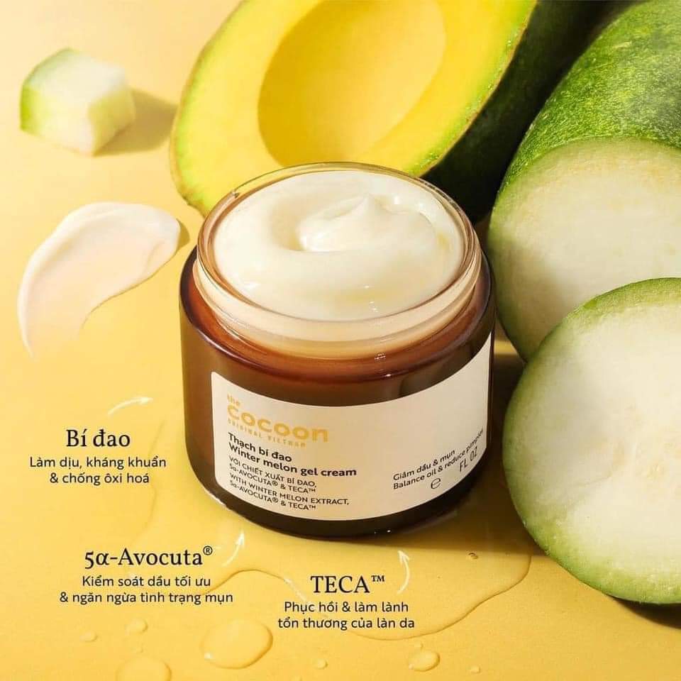 Thạch bí đao Cocoon dưỡng ẩm ngừa thâm ngăn ngừa mụn 30ml - Thanh Mộc Hương Hà Tĩnh