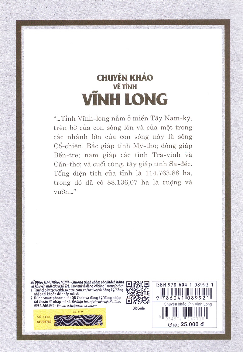 Chuyên khảo về tỉnh Vĩnh Long