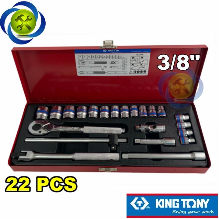 Bộ tuýp 3/8 Kingtony 3523MR 22 chi tiết 6 cạnh (6-22mm)