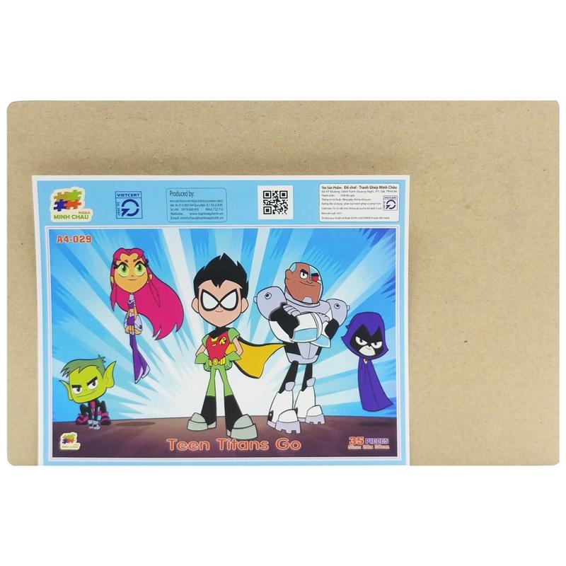 Bộ Xếp Hình Khổ A4 Puzzle Minh Châu 35-029 - Teen Titans Go