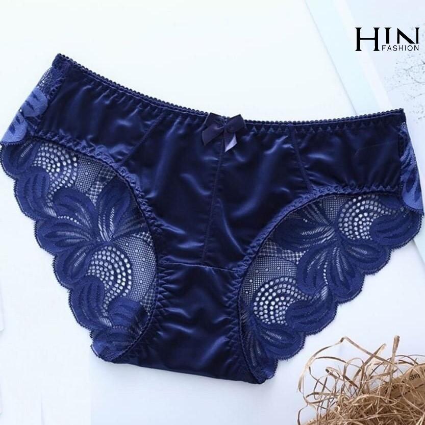 Bộ 5 chiếc quần lót nữ phi lụa phối ren - N14-5