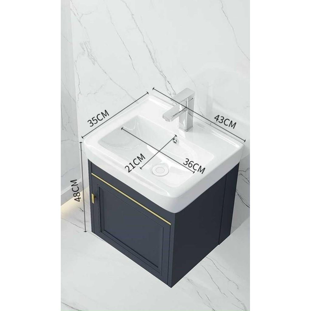 Tủ chậu lavabo khung nhôm chịu nước cao cấp, thích hợp với không gian nhỏ gọn