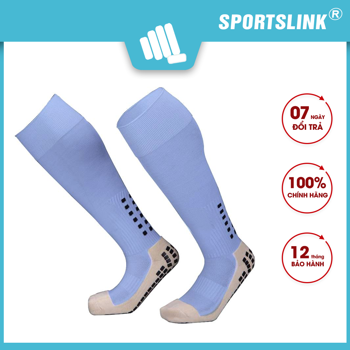 Vớ đá banh chống trượt dài ôm sát tạo cảm giác thoải mái Sportslink