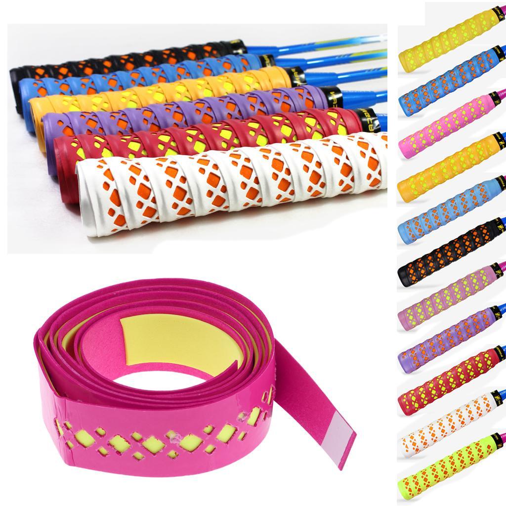 2xAnti Slip Racket Tennis Badminton Absorb Sweat Grip Tape White
