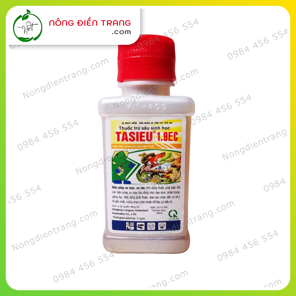 Trừ Sâu Sinh Học Tasieu 1.9EC - Chai 100ml - Chuyên trừ sâu, rầy, nhện đỏ, bọ xít, bọ trĩ VTNN Nông Điền Trang