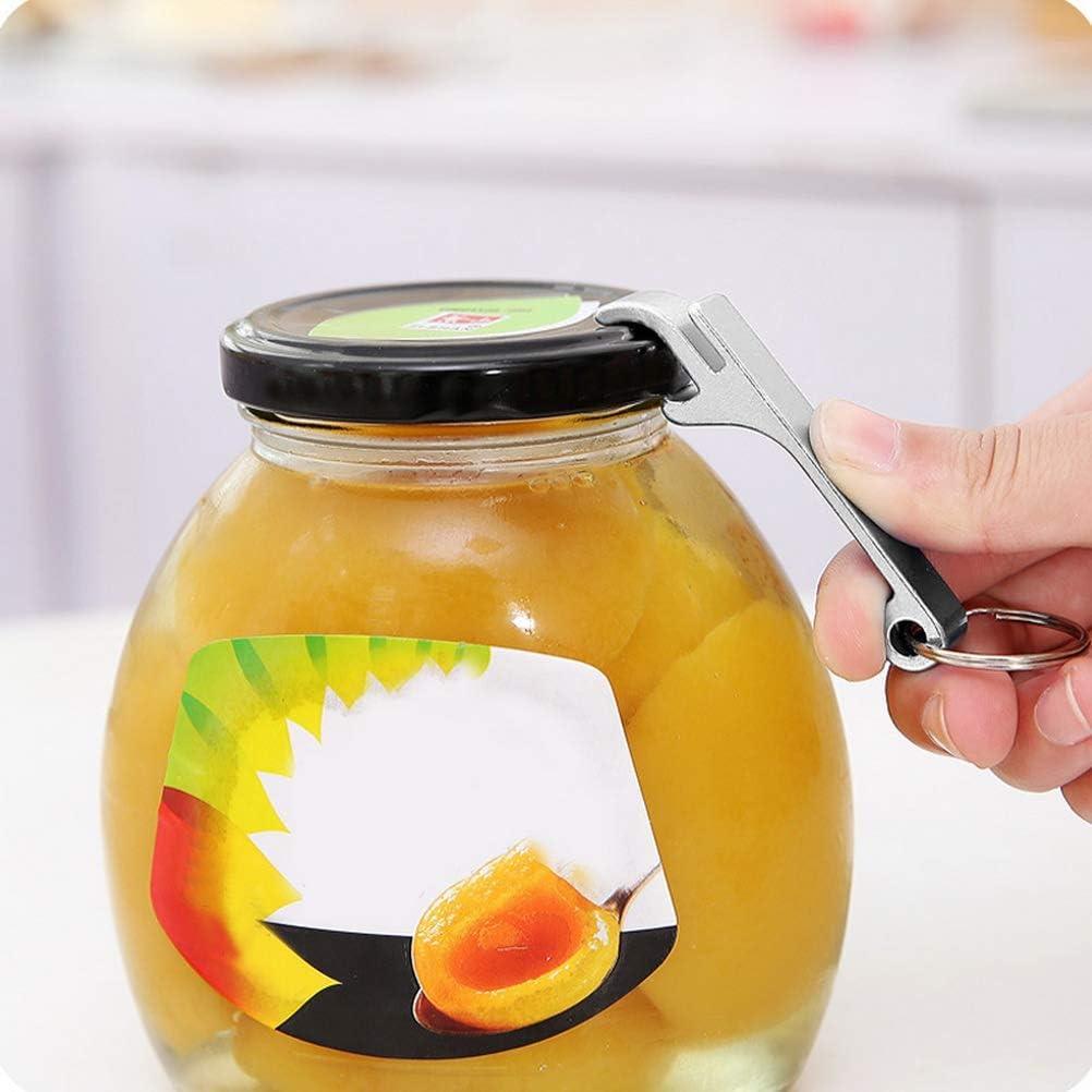 8 cái Dụng Cụ Khui Bia, Dụng Cụ Mở Nắp Chai Kim Loại Móc Khóa Dụng Cụ Mở Nắp Hộp Khui Bia Hộp