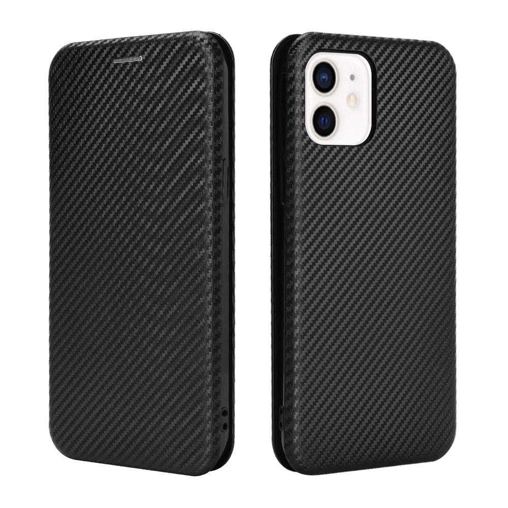 Bao da điện thoại nắp lật kiểu ví sợi carbon cho iPhone 13 Pro Max 13 mini 12 Pro Max 12 mini 11 Pro MAX iphone X/XS