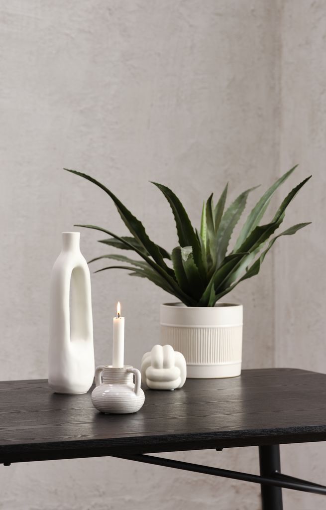Lọ hoa | JYSK Ingemar | gốm | trắng | R10xD8xC34cm